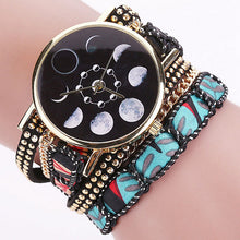 Creative Lunar Solar Eclipse Moon Phase Watch Boho Ethnic Bracelet watches Women Fabric Leather Quartz Ladies Wrist Watch Clock - 64 Corp