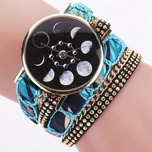 Creative Lunar Solar Eclipse Moon Phase Watch Boho Ethnic Bracelet watches Women Fabric Leather Quartz Ladies Wrist Watch Clock - 64 Corp