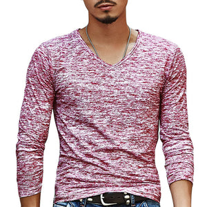 2018 NEW Trendy Summer Men T Shirt Casual Long Sleeve Slim Men's Basic Tops Tees Stretch T-shirt Chemise Homme Brand Clothing - 64 Corp