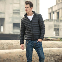 2017 Autumn Winter Duck Down Jacket Ultra light Men 90% Coat Waterproof Down Parkas Fashion mens collar Outerwear coat Size 5XL