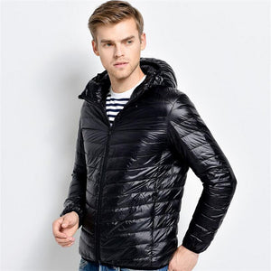 2017 Autumn Winter Duck Down Jacket Ultra light Men 90% Coat Waterproof Down Parkas Fashion mens collar Outerwear coat Size 5XL