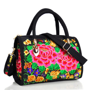 Vintage Women Bag Canvas Flower Embroidered Women Handbag Boho Embroidery Mandala Shoulder Messenger Bag For Woman Girls - 64 Corp