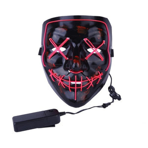 LED Light Mask Up Funny Mask from The Purge Election Year Great for Festival Cosplay Halloween Costume 2018 New Year Party Mask