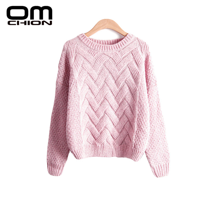 Pull Femme 2018 Autumn Winter Women Sweaters And Pullovers Plaid Thick Knitting Mohair Sweater Female Loose Variegated LMY12 - 64 Corp