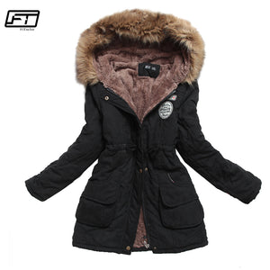 Fitaylor Winter Jacket Women Thick Warm Hooded Parka Mujer Cotton Padded Coat Long Paragraph Plus Size 3xl Slim Jacket Female