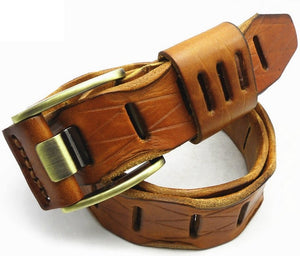 2018 new stylish Mens Belts luxury for women 100% real genuine Leather high quality jeans cowboy hot designer cowgirl camel red - 64 Corp