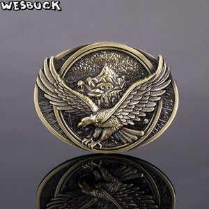 WesBuck Brand Eagle Metal Cool Belt Buckles for Man Unisex Western Fashion Buckle Cowboys Cowgirls Paracord Buckle Luxury Hebill - 64 Corp