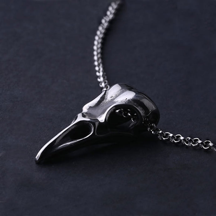 UMGODLY High Quality Stainless Steel Skull Nceklace Punk Titanium Steel Bird Head Pendant Vintage Gothic Men Jewelry - 64 Corp