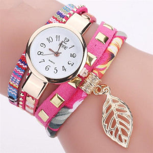 CCQ Brand Fashion Women Watches Leaf Pendant Analog Quartz Wristwatch For Ladies Boho Bracelet Watches Montre Femme *1208 - 64 Corp