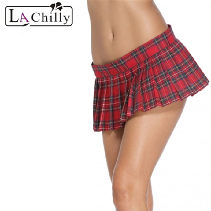 La Chilly skirts 2018 summer Preppy Brief Date Red Grey Sexy Schoolgirl Plaid Micro Mini Skirt Cute pleated skirt LC72013 - 64 Corp