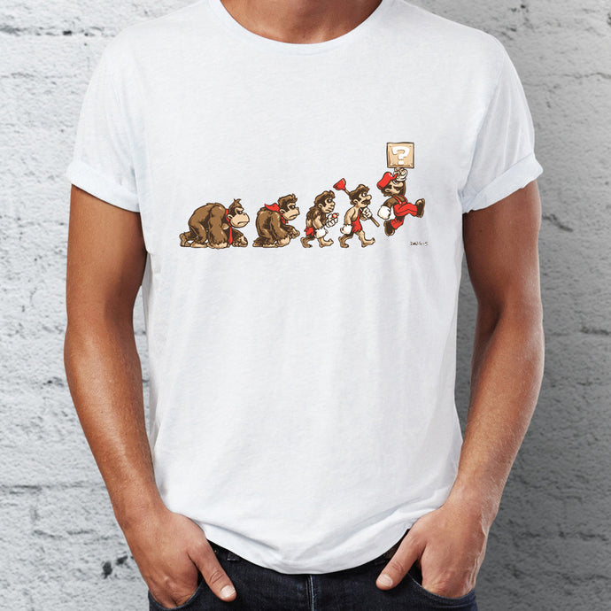 Men's T Shirt Bit Evolution Mario Donkey Kong Funny Gaming Shirt Artsy Tee - 64 Corp