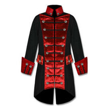 Plus Size Gothic Style Men Luxury Brand Velvet Trim Steampunk Jacket Coat Long Sleeve Halloween Trench 2018 Winter Wind Breaker - 64 Corp