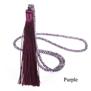 LOVBEAFAS Fashion Boho Long Fringe Tassel Necklaces Women Collier Femme Glass Beaded Crystal Bohemian Fine Jewelry Promotion - 64 Corp