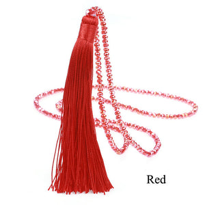 LOVBEAFAS Fashion Boho Long Fringe Tassel Necklaces Women Collier Femme Glass Beaded Crystal Bohemian Fine Jewelry Promotion - 64 Corp