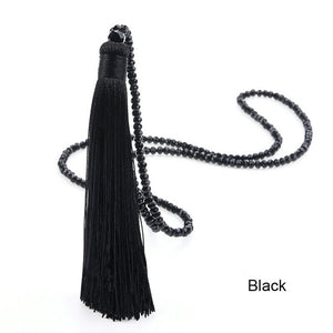 LOVBEAFAS Fashion Boho Long Fringe Tassel Necklaces Women Collier Femme Glass Beaded Crystal Bohemian Fine Jewelry Promotion - 64 Corp