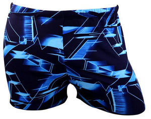 Men Male Elastic Printed Pattern Swim Pool Sport Swimming Bathing Suit Swimwear Boxer Shorts Beach Trunks Briefs Swimsuit Wear - 64 Corp