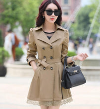 2018 Autumn New High Fashion Brand Woman Classic Double Breasted Trench Coat Waterproof Raincoat Business Outerwear size S-XXXL