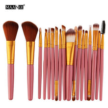 Pro 18 Pcs Makeup Brushes Set Foundation Contour Powder Eye Shadow Eyeliner Lip Blending Cosmetic Beauty Make Up Brushes Tools - 64 Corp