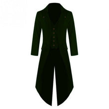 Men Plus Size Punk Gothic Tailcoat Jacket Steampunk Victorian Coat Uniform Frock Coat - 64 Corp