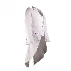 Men Plus Size Punk Gothic Tailcoat Jacket Steampunk Victorian Coat Uniform Frock Coat - 64 Corp