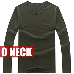 Hot Sale New spring high-elastic cotton t-shirts men's long sleeve v neck tight t shirt free CHINA POST shipping Asia S-XXXXXL - 64 Corp