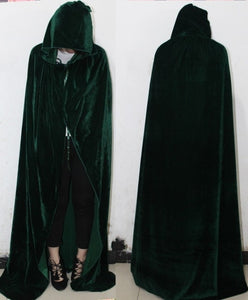 Adult Witch Long Purple Green Red Black Cloaks Hood Cape halloween costumes for women vampire Men gothic scary Fancy cosplay