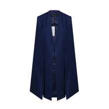 HDY Haoduoyi 2018 Women Casual Open Front Windbreaker Cloak Split Lightweight Trench Coat Longline Cape Party Fasion Blazer