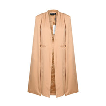 HDY Haoduoyi 2018 Women Casual Open Front Windbreaker Cloak Split Lightweight Trench Coat Longline Cape Party Fasion Blazer
