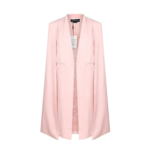 HDY Haoduoyi 2018 Women Casual Open Front Windbreaker Cloak Split Lightweight Trench Coat Longline Cape Party Fasion Blazer