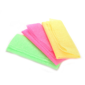 Exfoliating Nylon Scrubbing Cloth Towel Bath Shower Body Cleaning Washing Sponges Scrubbers Products Pink Green Yellow - 64 Corp
