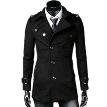 2018 autumn/winter fashion new men leisure single-breasted trench coat / Men's turn down collar long woolen jacket