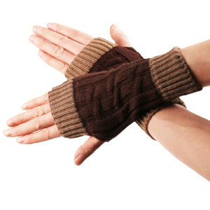 Gloves Women's Winter Mitts Gloves Knitted Warm Gloves Women Soft Woolen Mittens Sport Fingerless Gloves Lovers Gift #JO - 64 Corp