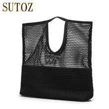 Fashion Minimalist Mesh Women's Handbags Hollow Out Pouch Handbag Shopping Bag Folded Lady Designer Clutch Casual Totes BA148 - 64 Corp