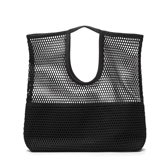 Fashion Minimalist Mesh Women's Handbags Hollow Out Pouch Handbag Shopping Bag Folded Lady Designer Clutch Casual Totes BA148 - 64 Corp