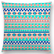 New Hippie Boho Acqua Navajo Aiyana Decorative Pattern Ethnic Tribal Prints Tipi Geometric Stripe Cushion Cover Pillow Case - 64 Corp
