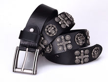 3 kinds Skull Leather Black Punk Belt Fashion Cinturones Ceinture Hombre luxury cinto masculino cinturon rocker riem cowboy - 64 Corp