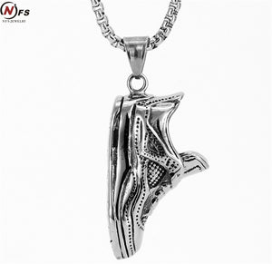 NFS Punk Gothic Cool Titanium Stainless Steel Sports Shoes Shape Pendants Necklaces for Men Jewelry - 64 Corp
