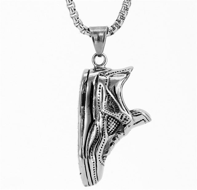 NFS Punk Gothic Cool Titanium Stainless Steel Sports Shoes Shape Pendants Necklaces for Men Jewelry - 64 Corp