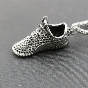 Popular style Punk Gothic Cool Titanium Stainless Steel Sports Shoes Shape Pendants Necklaces for Men Jewelry  6C0400 - 64 Corp