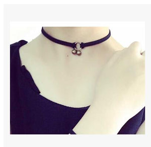 Handmade Hot Selling Vintage Stretch Tattoo Choker Necklace Gothic Punk Grunge Henna Elastic with Choker Pendant Necklaces - 64 Corp