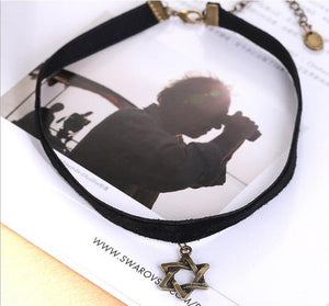 Handmade Hot Selling Vintage Stretch Tattoo Choker Necklace Gothic Punk Grunge Henna Elastic with Choker Pendant Necklaces - 64 Corp