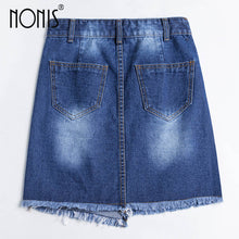 Nonis 2017 New Summer Women Skirt American A-line High Waist Denim Skirts Short Vintage Woman cowgirl Mini Jeans Skirt S-X - 64 Corp