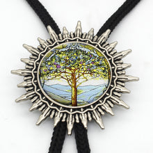 2017 New Colorful Trees Cowboy Bolo Tie Vintage Tree of Life Neck Tie Slide Glass Photo Jewelry Shirt Accessory for Men Women - 64 Corp