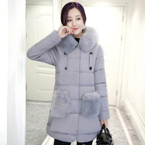 High Quality warm outwear coat for cold weather New Winter Collect Women cotton Coat Jacket Warm long cotton jacket warm jacket - 64 Corp