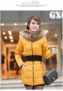Cold weather winter warm down Cotton Coat jacket Women fashion Long down jacket Coat Warm Thick Outwear Coat Jacket Windbreaker - 64 Corp