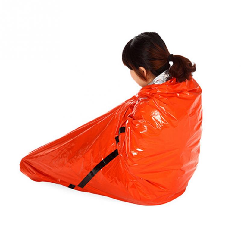 213X91cm Outdoor First-Aid Survival Emergency Tent Blanket Sleeping Bag Camping Shelter - 64 Corp