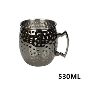 Ounces Hammered Copper Plated Moscow Mule Mug Beer Cup Coffee Cup Mug Copper Plated Black Rose Mugs Kitchen Bar Drinkware 550ml