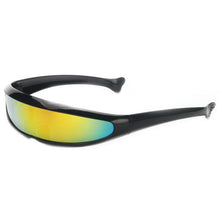 Futuristic Narrow Cyclops Sunglasses UV400 Personality Mirrored Lens Costume Eyewear Glasses Funny Party Mask Decoration