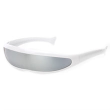 Futuristic Narrow Cyclops Sunglasses UV400 Personality Mirrored Lens Costume Eyewear Glasses Funny Party Mask Decoration