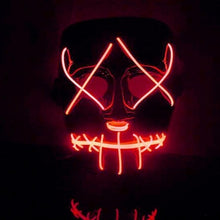 Halloween Led Luminous Mask Horror Grimace Bloody EL wire Halloween Carnaval Party Club Bar DJ Glowing Full Face Masks
